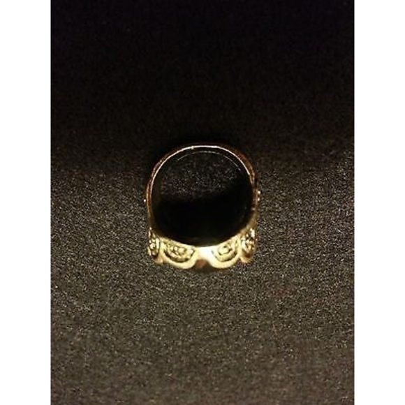Vintage Captain Jack Style Black Oval Gemstone Ring - USA Size 8 - Picture 9 of 11